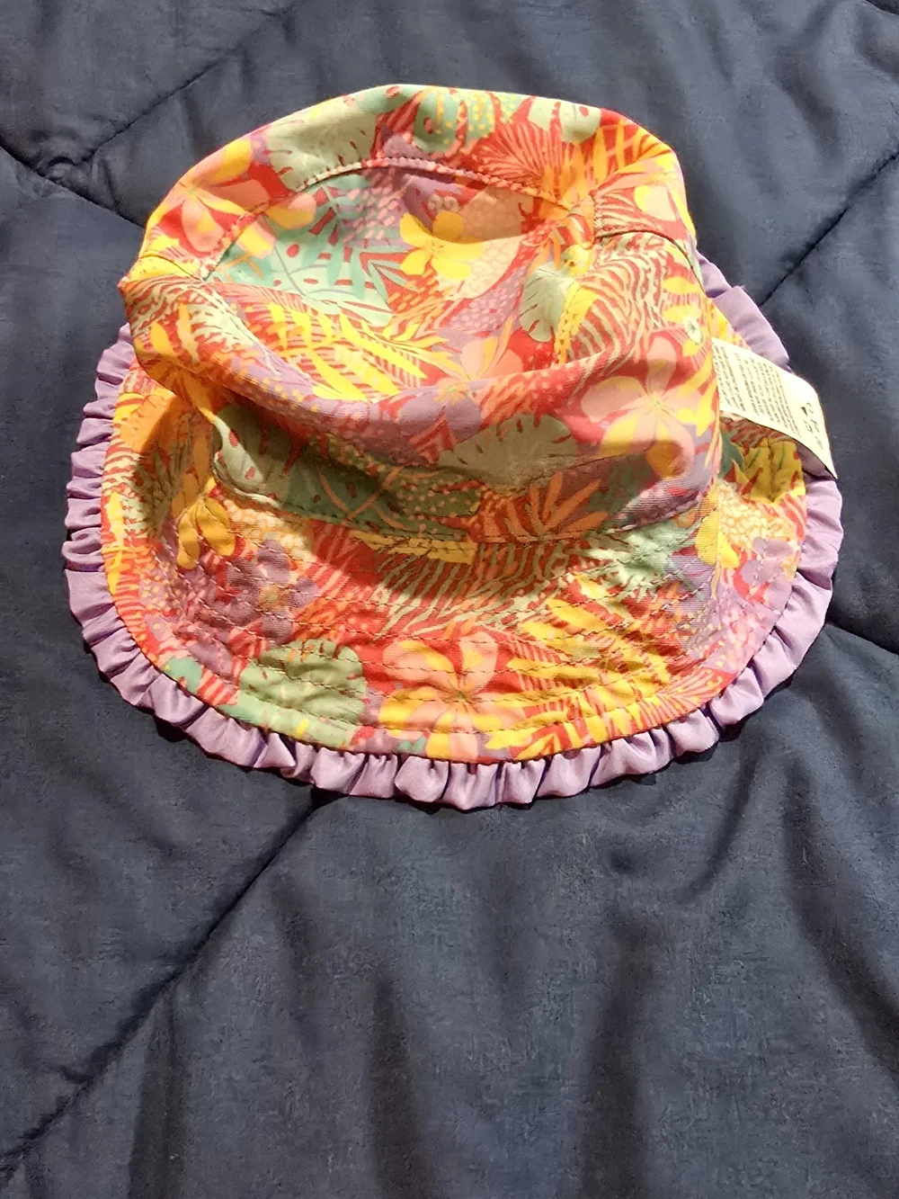 UV Skinz Lilac Ruffle Brim Bucket Hat for Kids